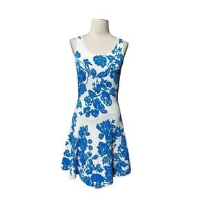 Milly Sleeveless Floral print Fit and Flare Dress Size Small